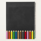 Chalkboard Rainbow Pencil Teacher Planner (Achterkant)