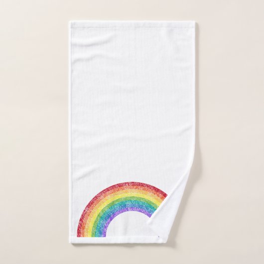 CHALKBOARD RAINBOW WHITROOM BATHROOM TOWEL SET BAD HANDDOEK (Handdoek)