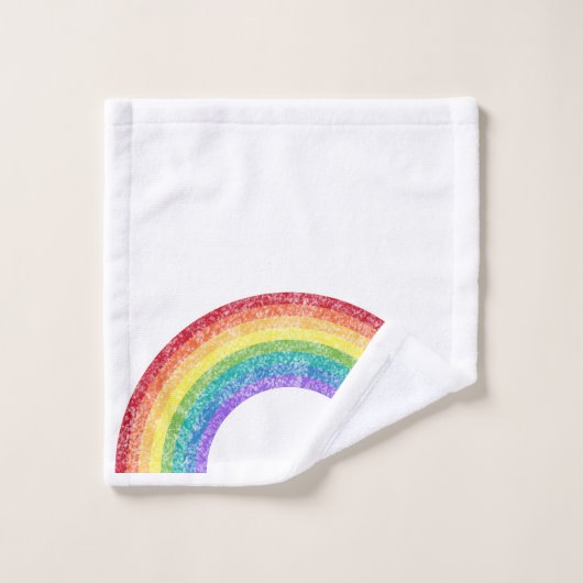 CHALKBOARD RAINBOW WHITROOM BATHROOM TOWEL SET BAD HANDDOEK (Wasdoekje)