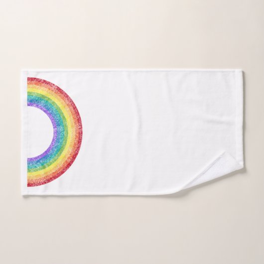 CHALKBOARD RAINBOW WHITROOM BATHROOM TOWEL SET BAD HANDDOEK (Handdoek)