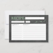 Chalkboard Recipe Kaart in Mint (Voorkant)