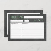  Chalkboard Recipe Kaart in Mint (Voorkant / Achterkant)