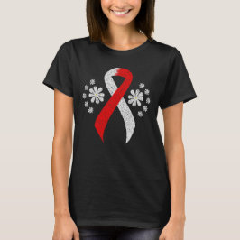 Chalkboard Red en White Ribbon T-shirt