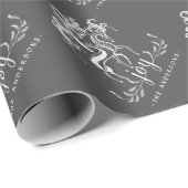 Chalkboard Reindeer Joy Kerstfeestdag — Verpakking Cadeaupapier (Rol Hoek)