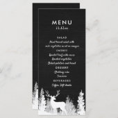 Chalkboard Reindeer Kerstbruiloft Menu (Voorkant / Achterkant)