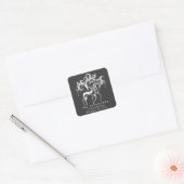 Chalkboard rendieren kerst retour adres vierkante sticker (Envelop)