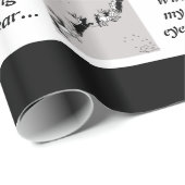 Chalkboard - rendiertje - zwart / wit cadeaupapier (Rol Hoek)