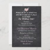 CHALKBOARD RENEWEDING WEDDING VOWS INVITATION KAART (Achterkant)