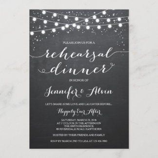 Chalkboard repesal Dinner Invitation Kaart
