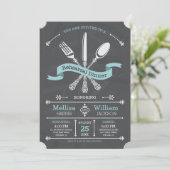 Chalkboard repesal Dinner Invitation Kaart (Staand voorkant)