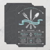 Chalkboard repesal Dinner Invitation Kaart (Voorkant / Achterkant)