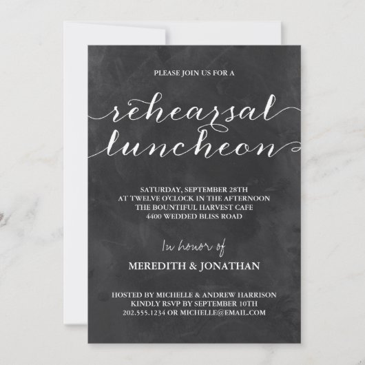 Chalkboard repesal Luncheon Kaart (Voorkant)