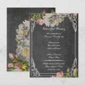 Chalkboard repetitie diner, bruiloft repetitie briefkaart (Voorkant / Achterkant)