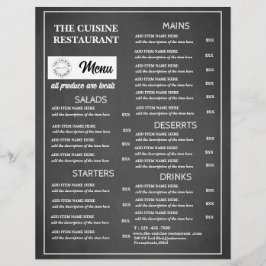 Chalkboard Restaurant Logo Flyer