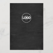 Chalkboard Restaurant Table Menu Cards Flat Black (Achterkant)