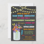 Chalkboard Retirement Party met maanbloemen Kaart (Voorkant)