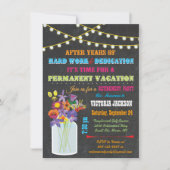 Chalkboard Retirement Party met maanbloemen Kaart (Voorkant)