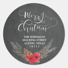 Chalkboard retouradres Ronde Stickers