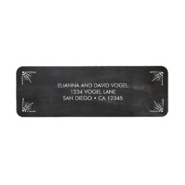 Chalkboard retouradreslabel etiket