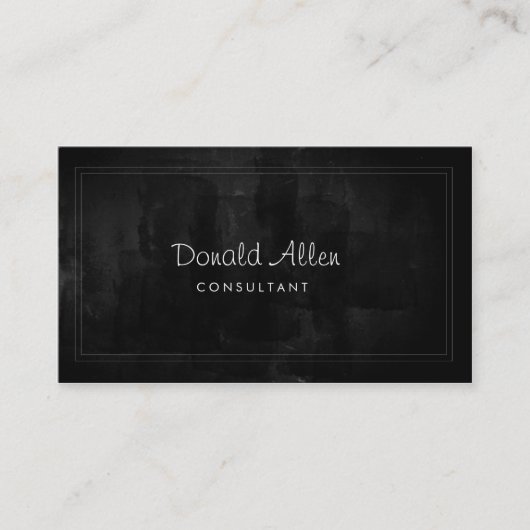 Chalkboard Retro Black Professional Classic Visitekaartje (Voorkant)