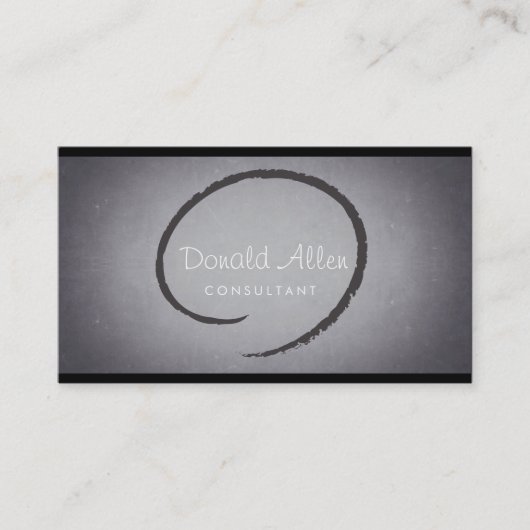 Chalkboard Retro Slate Professional Curven Visitekaartje (Voorkant)