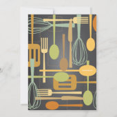 Chalkboard Retro Stock het KeukenVrijgezellenfeest Kaart (Achterkant)