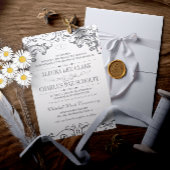 Chalkboard Roaring 20s Typografie Invite Kaart