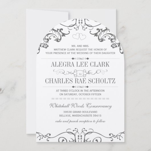 Chalkboard Roaring 20s  Typografie Invite Kaart (Voorkant)