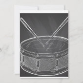 Chalkboard Rock Star Baby shower Invitation Kaart (Achterkant)