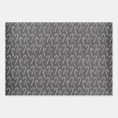 Chalkboard - Roestzwart en wit kerstfeest Inpakpapier Vel (Voorkant 3)
