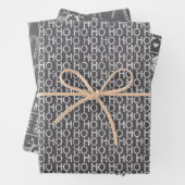 Chalkboard - Roestzwart en wit kerstfeest Inpakpapier Vel (In situ)