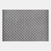 Chalkboard - Roestzwart en wit kerstfeest Inpakpapier Vel (Voorkant)