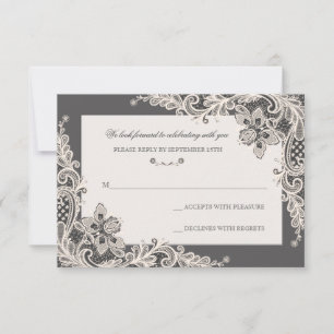 Chalkboard Romance Response Card Kaart