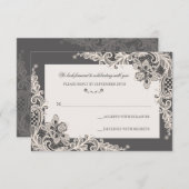 Chalkboard Romance Response Card Kaart (Voorkant / Achterkant)