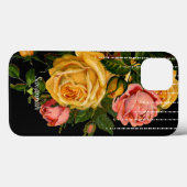 Chalkboard Romantic Heirloom  Floral Rozen Case-Mate iPhone Case (Achterkant (horizontaal))