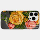 Chalkboard Romantic Heirloom Floral Rozen Case-Mate iPhone Case (Achterkant (horizontaal))