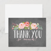 Chalkboard Roos Garden | bedankkaart (Voorkant / Achterkant)