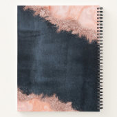 Chalkboard Roos Gold Marble Glitter Artist Notitieboek (Achterkant)