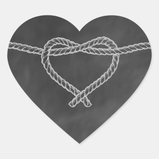 Chalkboard Rope Heart Sticker (Voorkant)