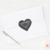 Chalkboard Rope Heart Sticker (Envelop)