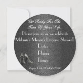 CHALKBOARD ROUND Pajama Party Invitation Kaart (Achterkant)