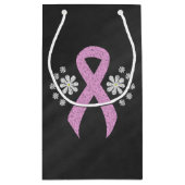 Chalkboard roze Awareness Ribbon Klein Cadeauzakje (Achterkant)