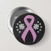 Chalkboard roze Awareness Ribbon Ronde Button 7,6 Cm (Voorkant /achterkant)