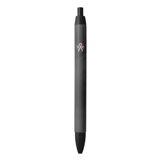 Chalkboard roze Awareness Ribbon Zwarte Inkt Pen (Voorkant Verticaal)