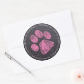 Chalkboard roze Baby shower afdrukken - Hartelijk  Ronde Sticker (Envelop)
