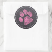 Chalkboard roze Baby shower afdrukken - Hartelijk  Ronde Sticker (Tas)