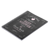  Chalkboard Roze Baby shower Guest Book- Notitieboek (Linkerzijde)