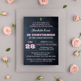 Chalkboard roze Bevestiging uitnodiging