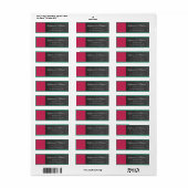 Chalkboard Roze Bruiloft Retourlabel Etiket (Full Sheet)