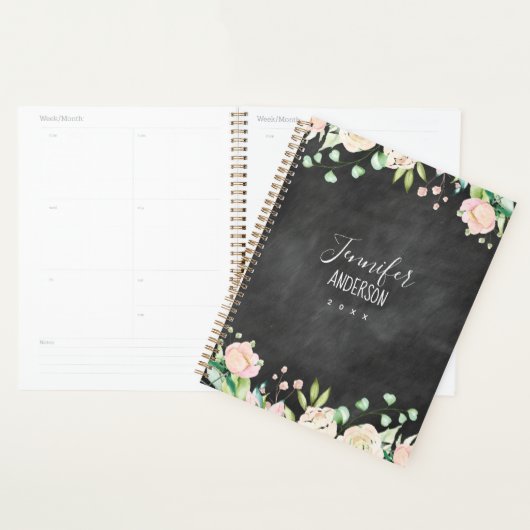 Chalkboard Roze Floral Planner (Display)
